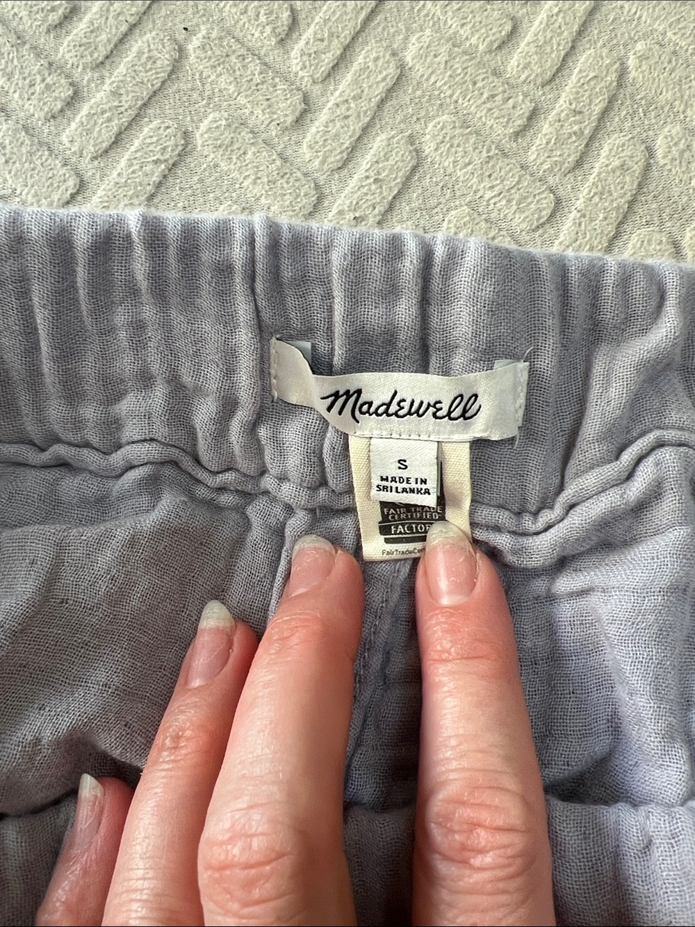 Madewell Light Gray Gauze High-Rise Lounge Shorts - Picture 3 of 3